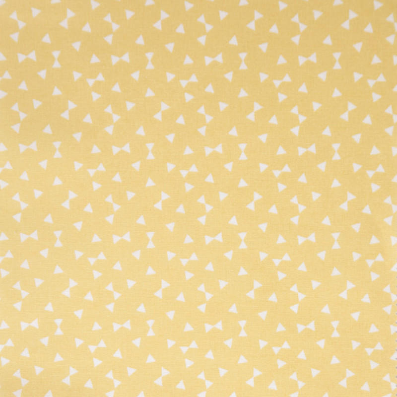 Algodón estampado YOZID Amarillo / Blanco